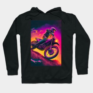 Cyber Future Dirt Bike With Neon Colors Hoodie